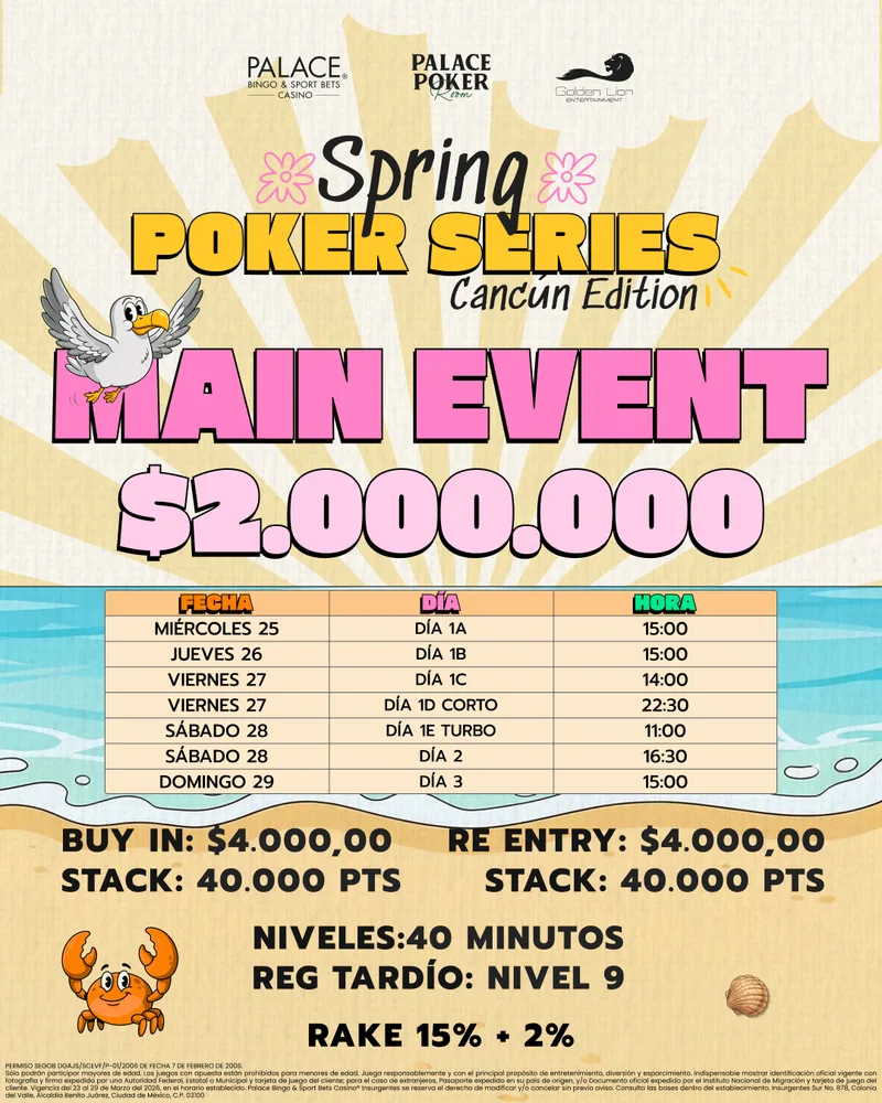Main Event $2,000,000 GTD